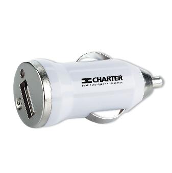 MP701-1White USB Car Charger
