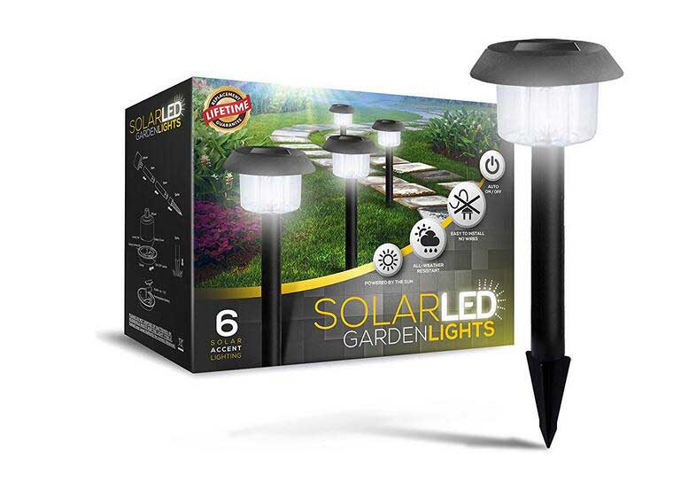 6pc Solar Garden lights